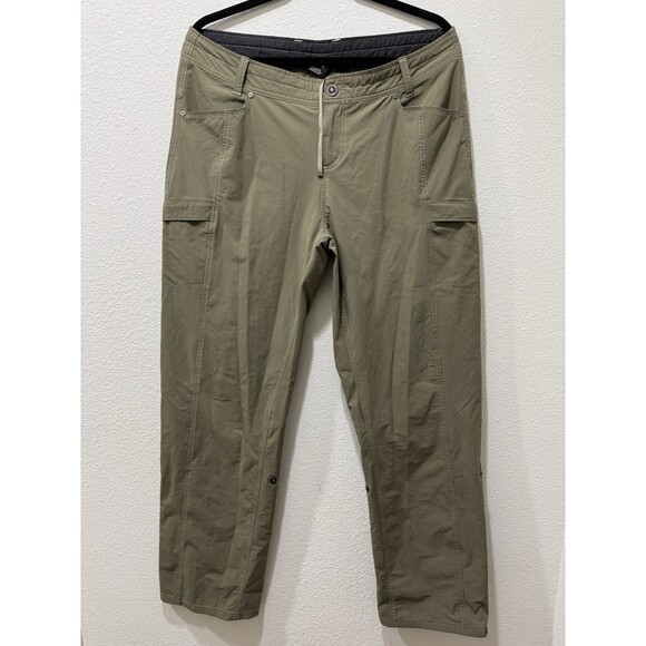 KUHL Cargo Roll Up Leg Pants Womens Sz 14 Spandex Nylon Blend Outdoor Hiking - Picture 1 of 10